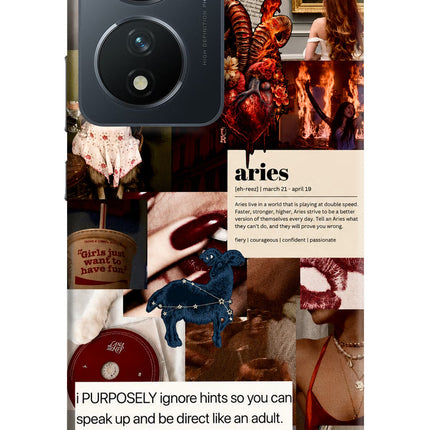 Zodiac Aries Vivo T2 5G Hard Case Back Cover by Casekaro