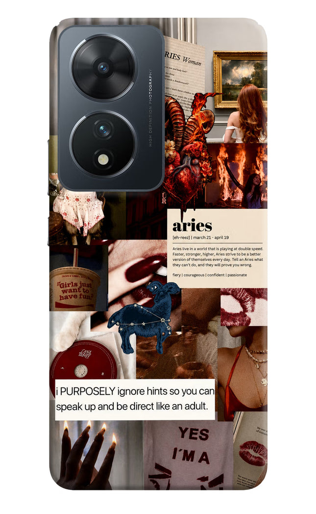 Zodiac Aries Vivo T2 5G Hard Case Back Cover by Casekaro