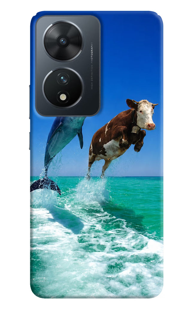 Dolphin vs Cow Vivo T2 5G Hard Case Back Cover by Casekaro