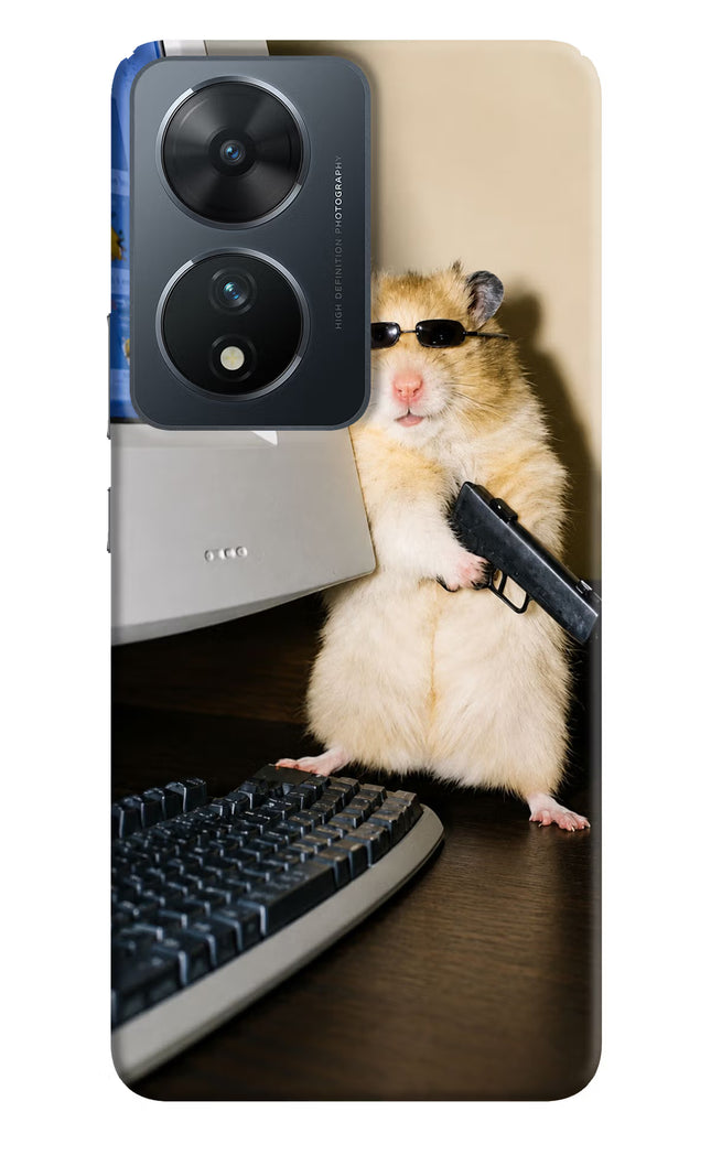 Hacker Hamster Vivo T2 5G Hard Case Back Cover by Casekaro