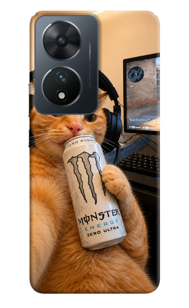 Gamer Cat Energy Vivo T2 5G Hard Case Back Cover by Casekaro