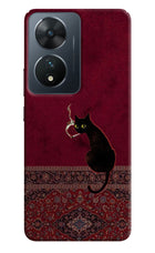 Midnight Cat Vivo T2 5G Hard Case Back Cover by Casekaro
