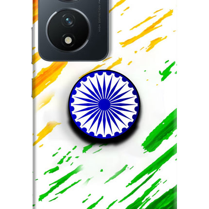 Indian Flag Ashoka Chakra Vivo T2 5G Pop Case by Casekaro