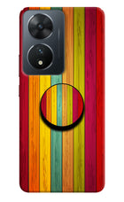 Multicolor Wooden Vivo T2 5G Pop Case by Casekaro