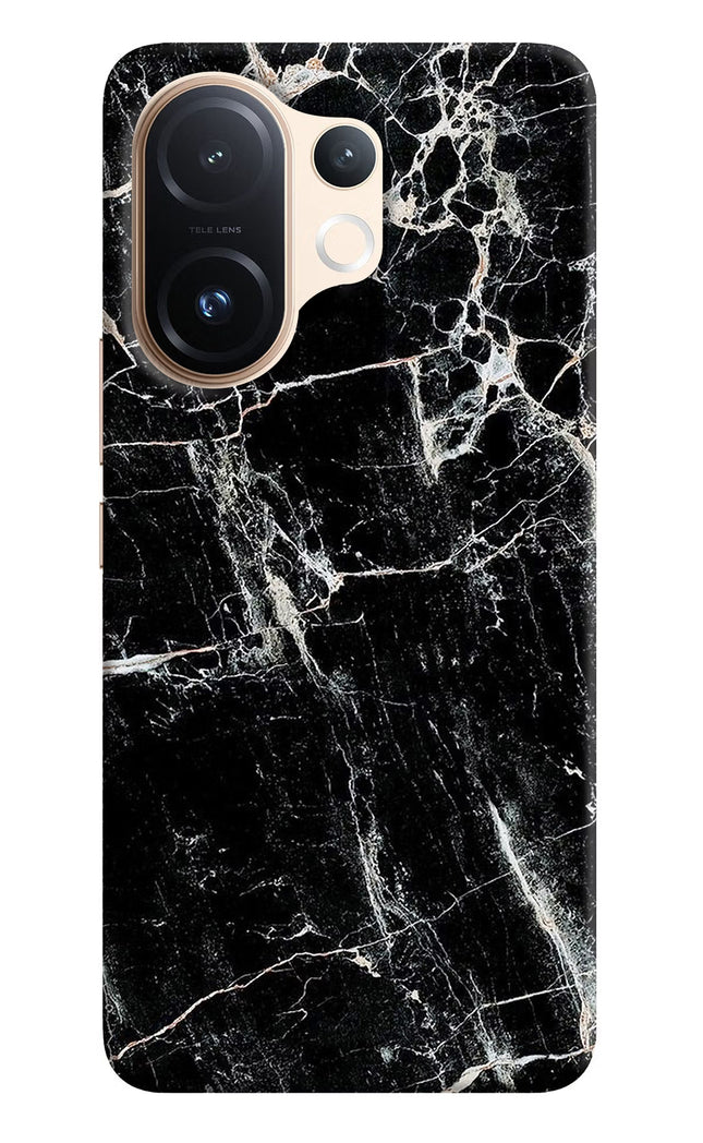 Black Marble Texture Vivo T4 Pro 5G Hard Case Back Cover by Casekaro