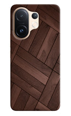 Wooden Texture Design Vivo T4 Pro 5G Hard Case Back Cover by Casekaro