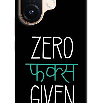 Zero Fucks Given Vivo T4 Pro 5G Hard Case Back Cover by Casekaro