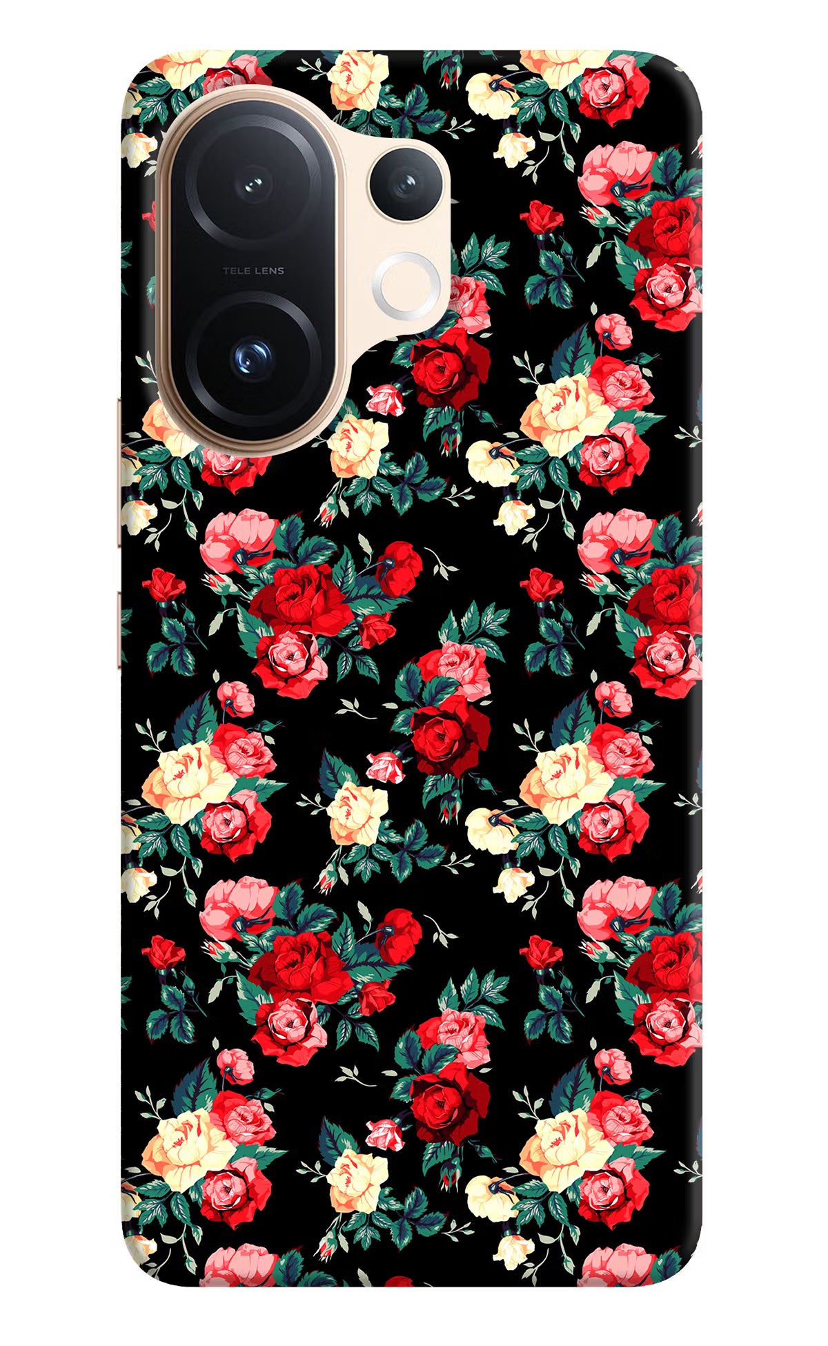 Rose Pattern Vivo T4 Pro 5G Hard Case Back Cover by Casekaro