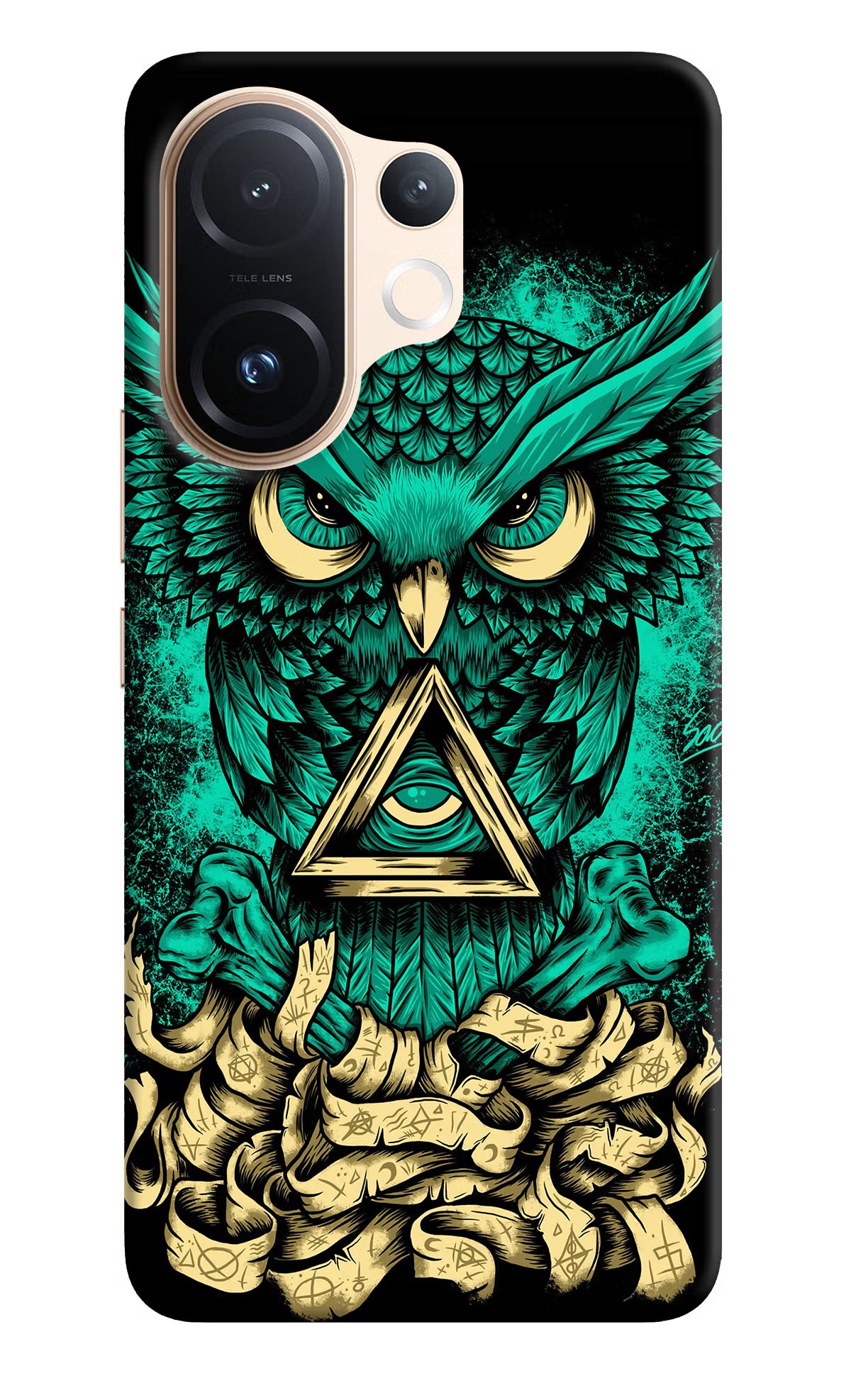 Green Owl Vivo T4 Pro 5G Hard Case Back Cover by Casekaro