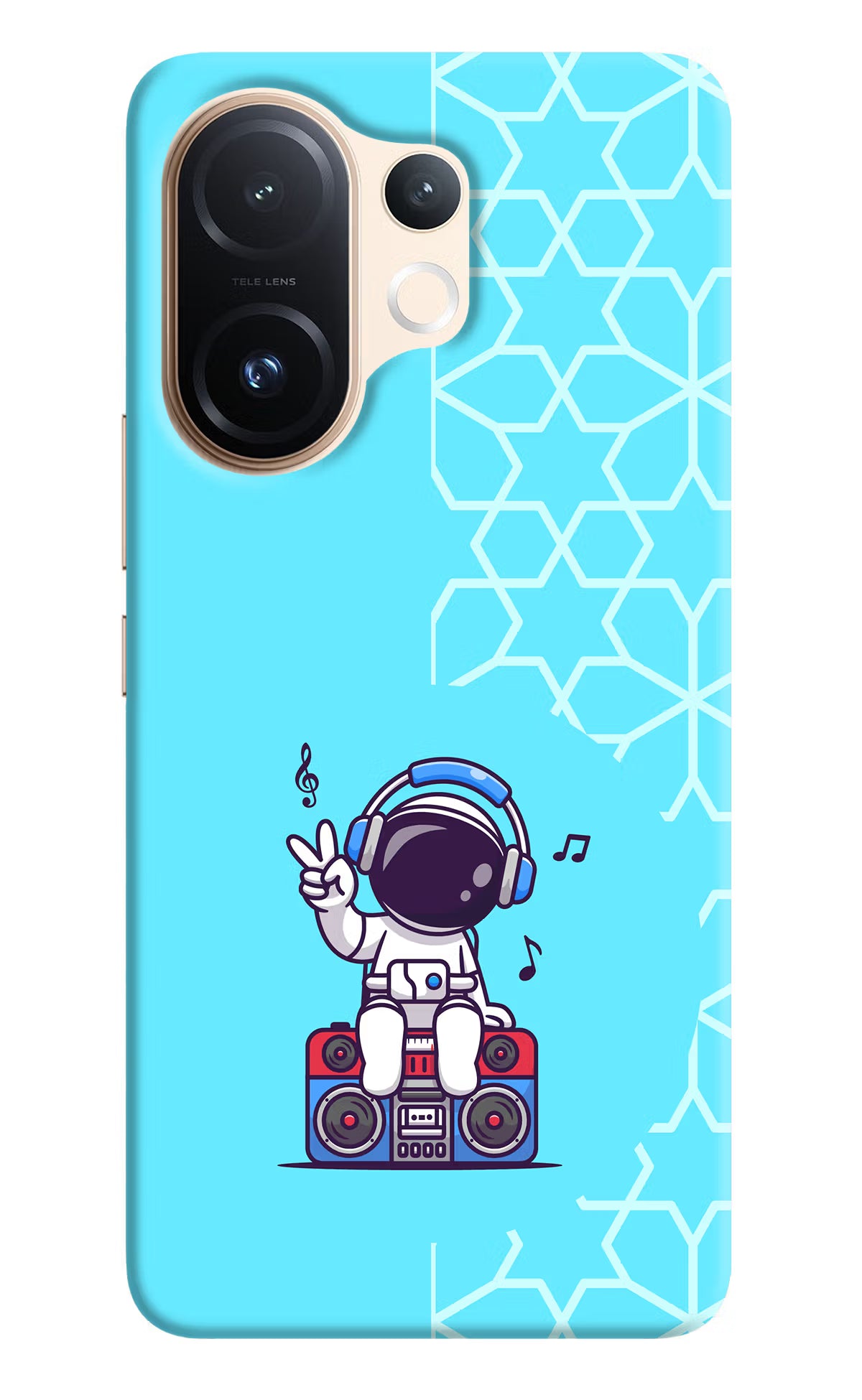 Cute Astronaut Chilling Vivo T4 Pro 5G Hard Case Back Cover by Casekaro