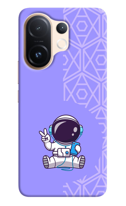 Cute Astronaut Chilling Vivo T4 Pro 5G Hard Case Back Cover by Casekaro