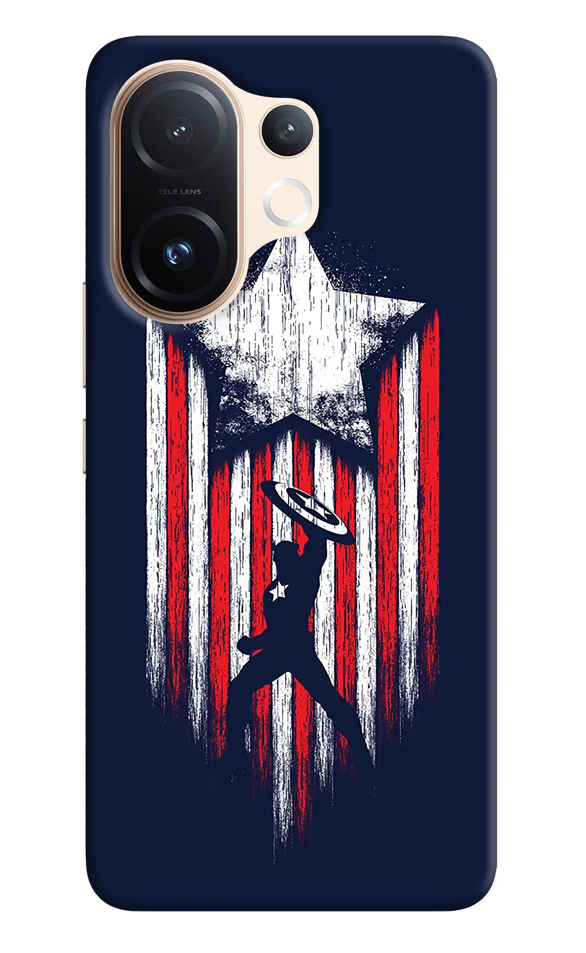 Captain America Marvel Art Vivo T4 Pro 5G Hard Case Back Cover by Casekaro