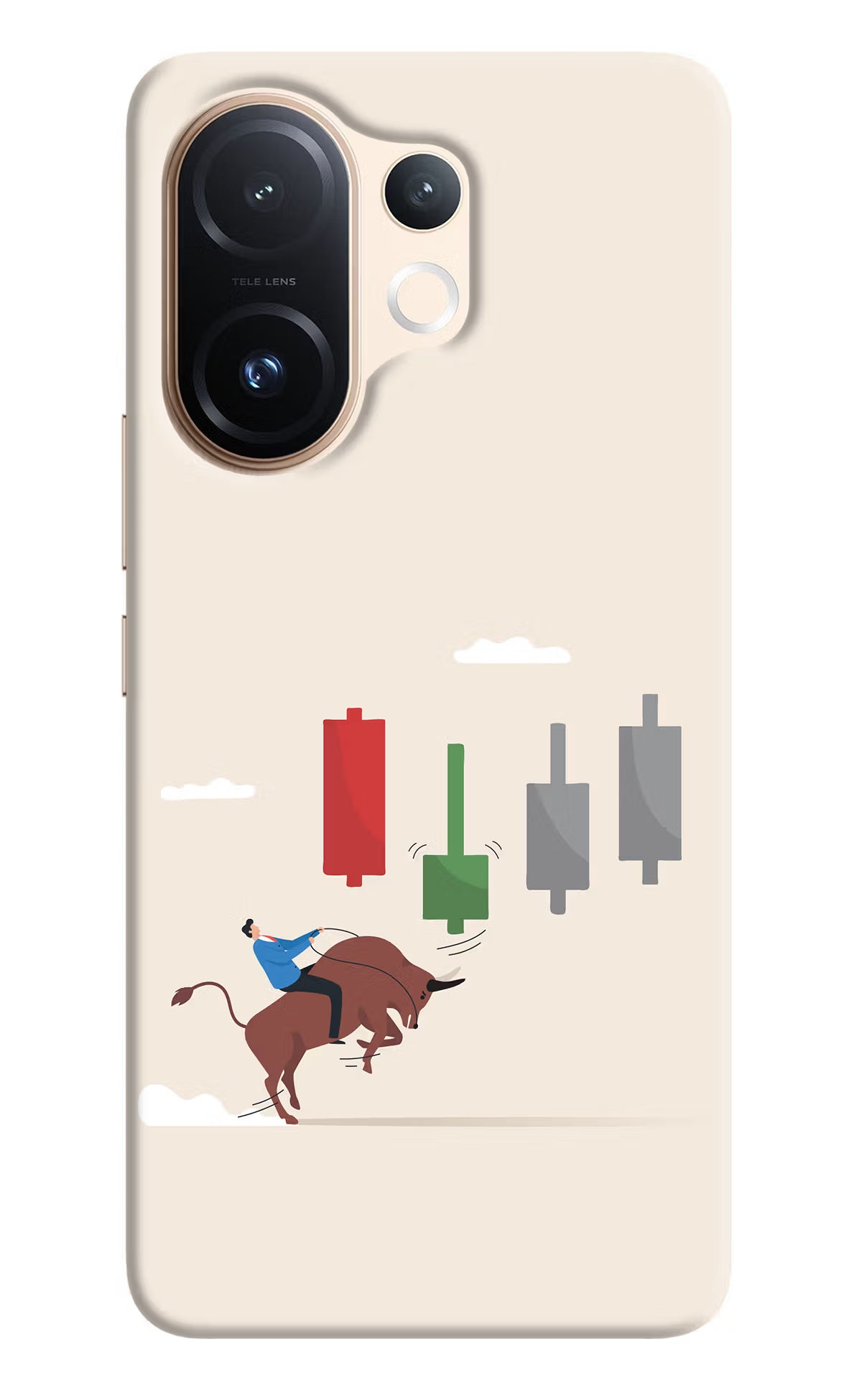 Bull Trading Momentum Vivo T4 Pro 5G Hard Case Back Cover by Casekaro