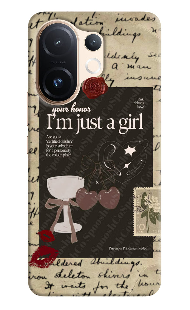 I am just a girl Vivo T4 Pro 5G Hard Case Back Cover by Casekaro