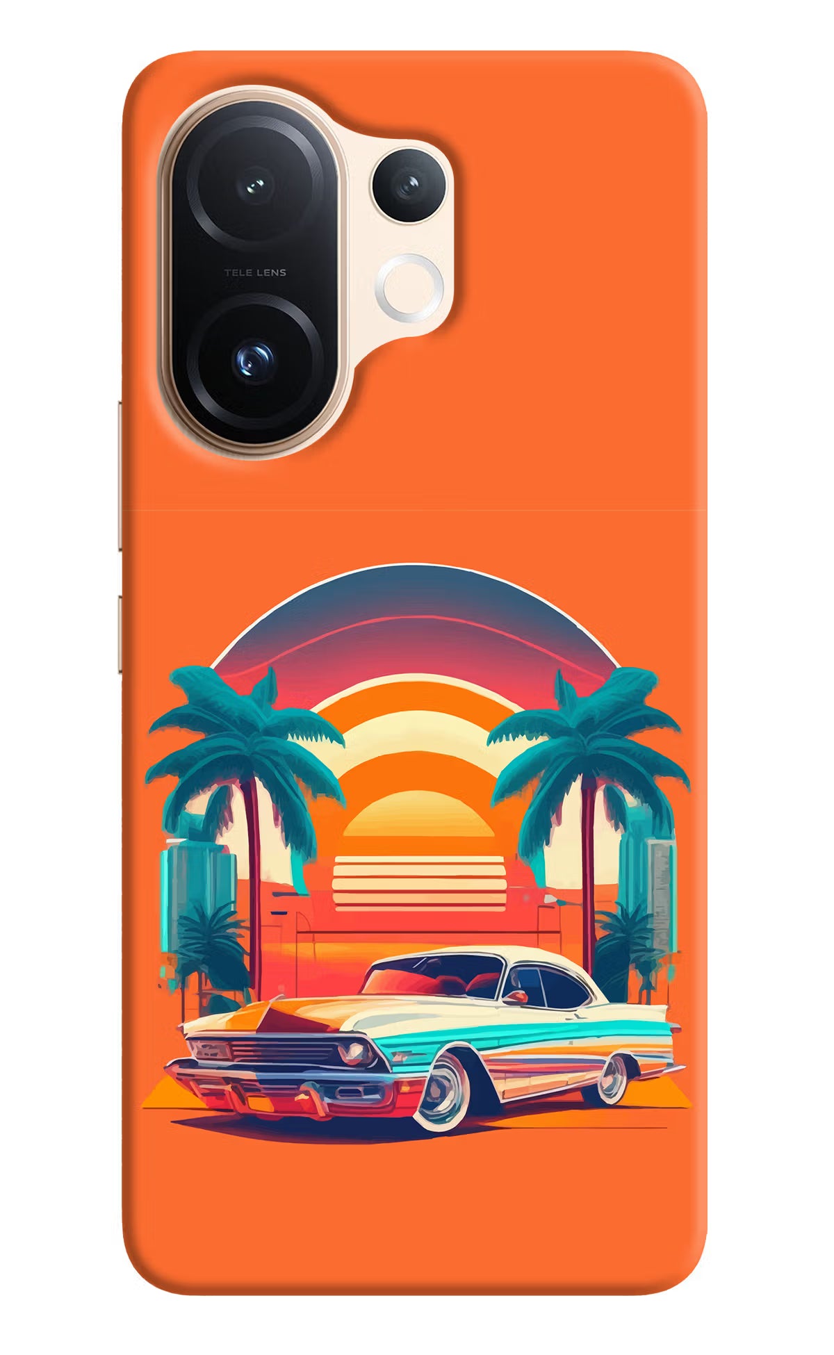 Palm Drive 80s Vivo T4 Pro 5G Hard Case Back Cover by Casekaro