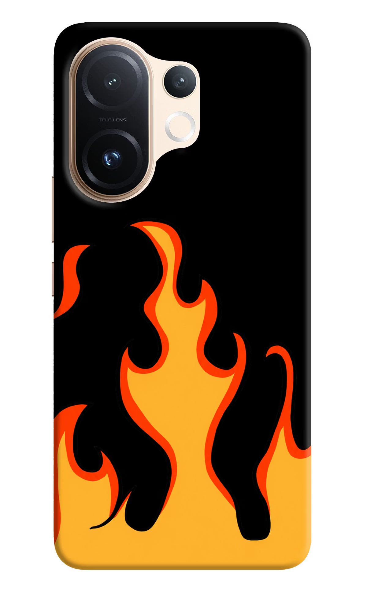 Fired Up – Black Vivo T4 Pro 5G Hard Case Back Cover by Casekaro
