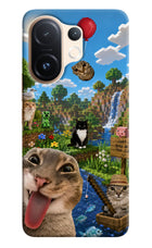 Minecraft Cat Chaos Vivo T4 Pro 5G Hard Case Back Cover by Casekaro