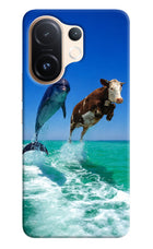 Dolphin vs Cow Vivo T4 Pro 5G Hard Case Back Cover by Casekaro