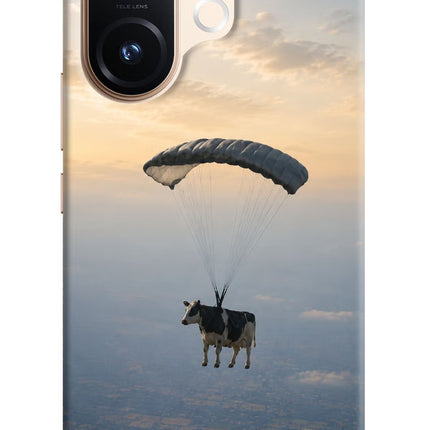 Skydiving Cow Vivo T4 Pro 5G Hard Case Back Cover by Casekaro