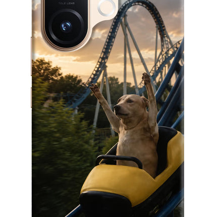 Rollercoaster Dog Vivo T4 Pro 5G Hard Case Back Cover by Casekaro