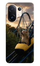 Rollercoaster Dog Vivo T4 Pro 5G Hard Case Back Cover by Casekaro
