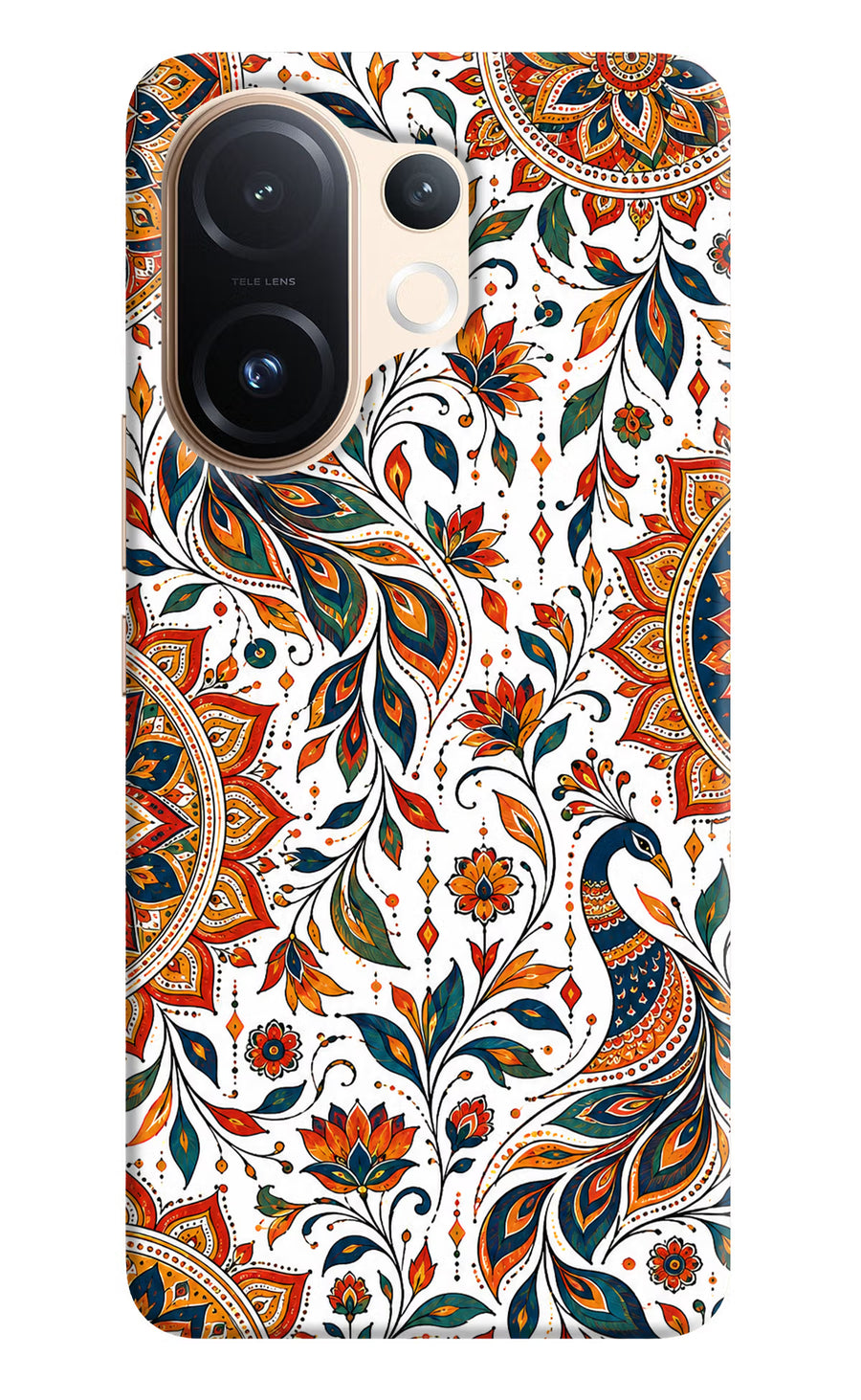 White Mayura Vivo T4 Pro 5G Back Cover, Hard case