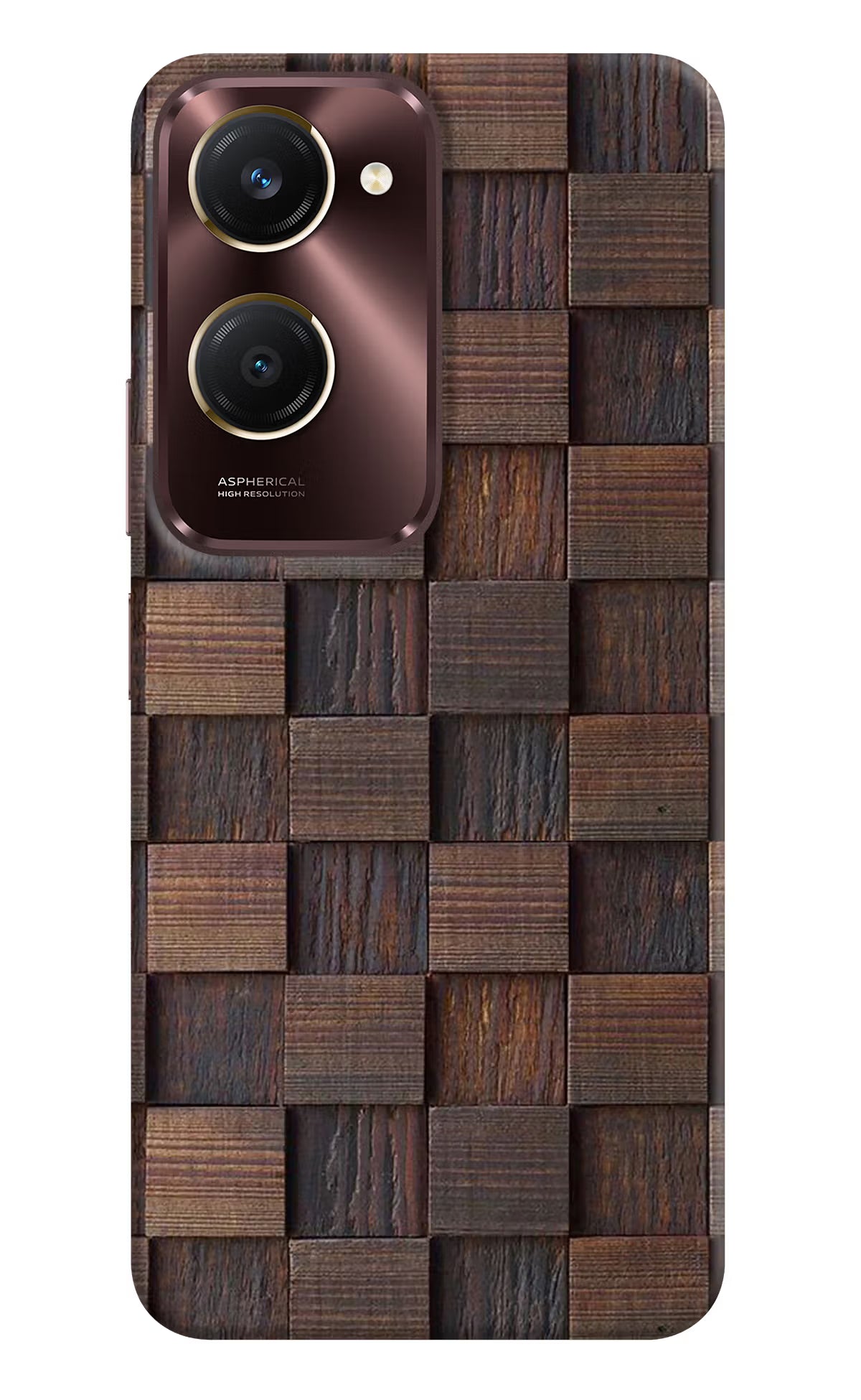 Wooden Cube Design Vivo Y28s 5G Hard Case Back Cover by Casekaro