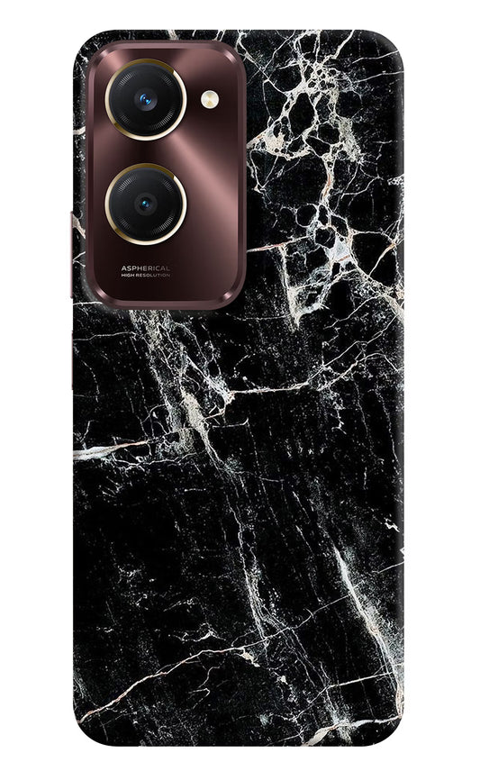 Black Marble Texture Vivo Y28s 5G Hard Case Back Cover by Casekaro