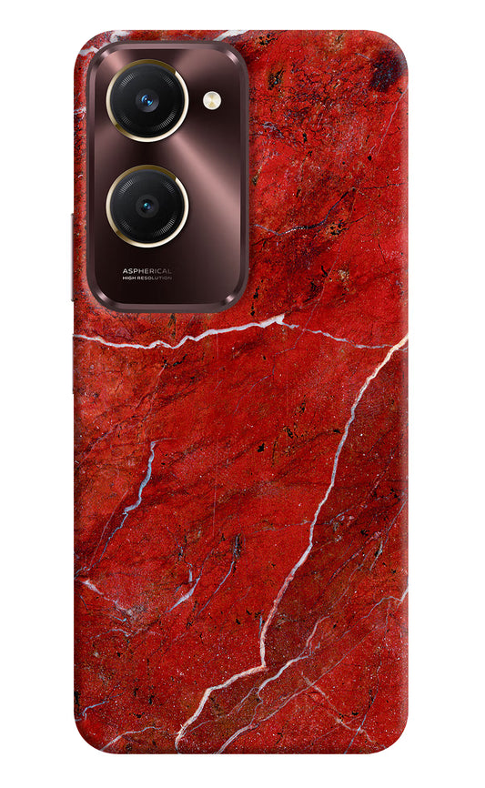 Red Marble Design Vivo Y28s 5G Hard Case Back Cover by Casekaro