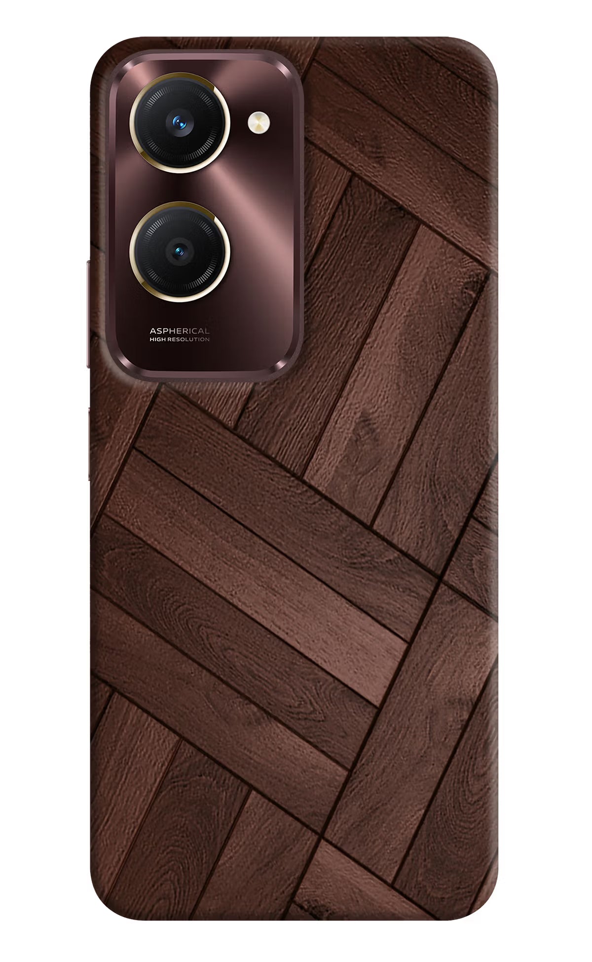 Wooden Texture Design Vivo Y28s 5G Hard Case Back Cover by Casekaro