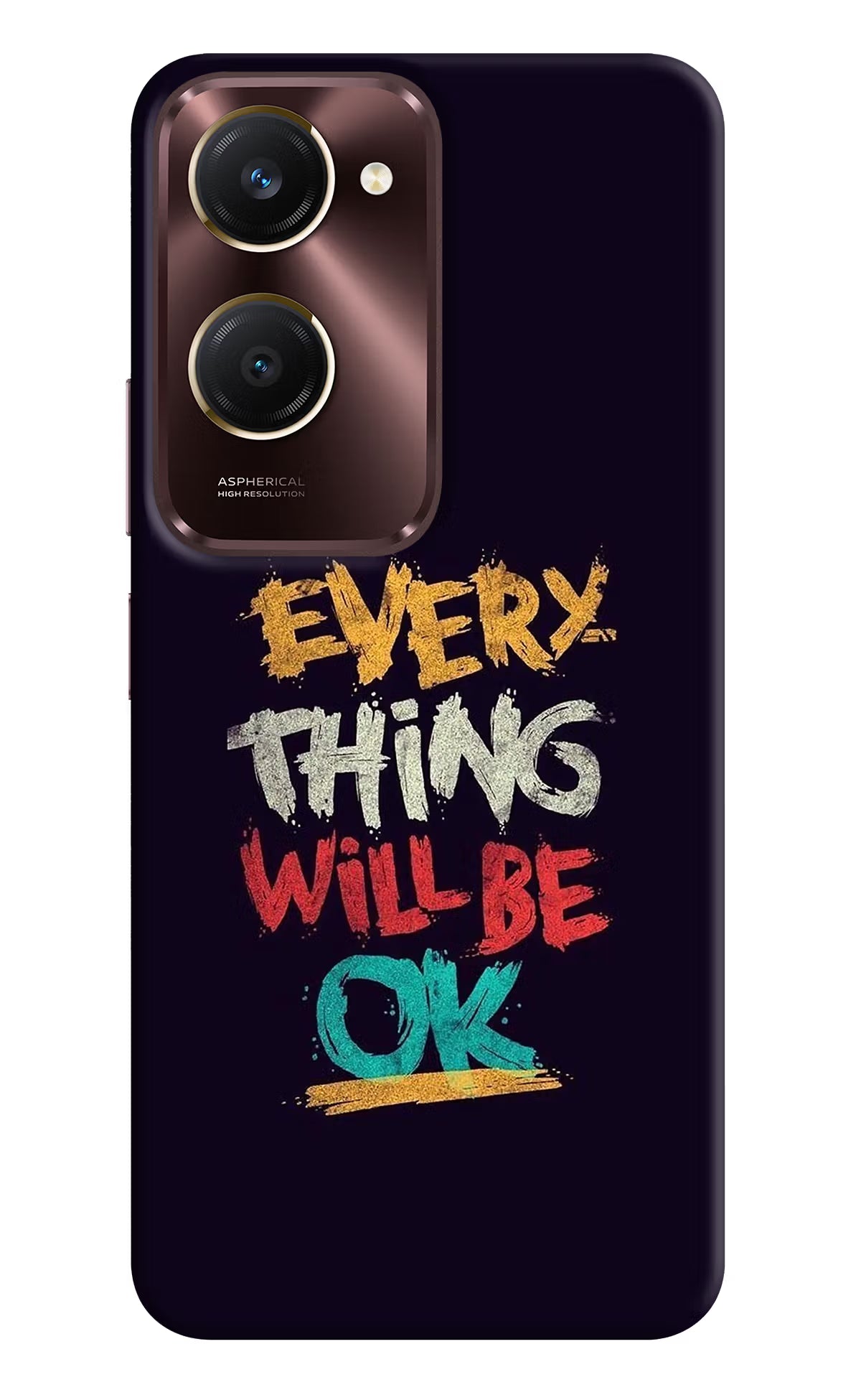 Everything Will Be Ok Vivo Y28s 5G Hard Case Back Cover by Casekaro