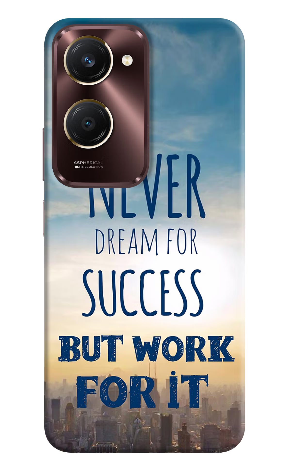 Never Dream For Success But Work For It Vivo Y28s 5G Hard Case Back Cover by Casekaro
