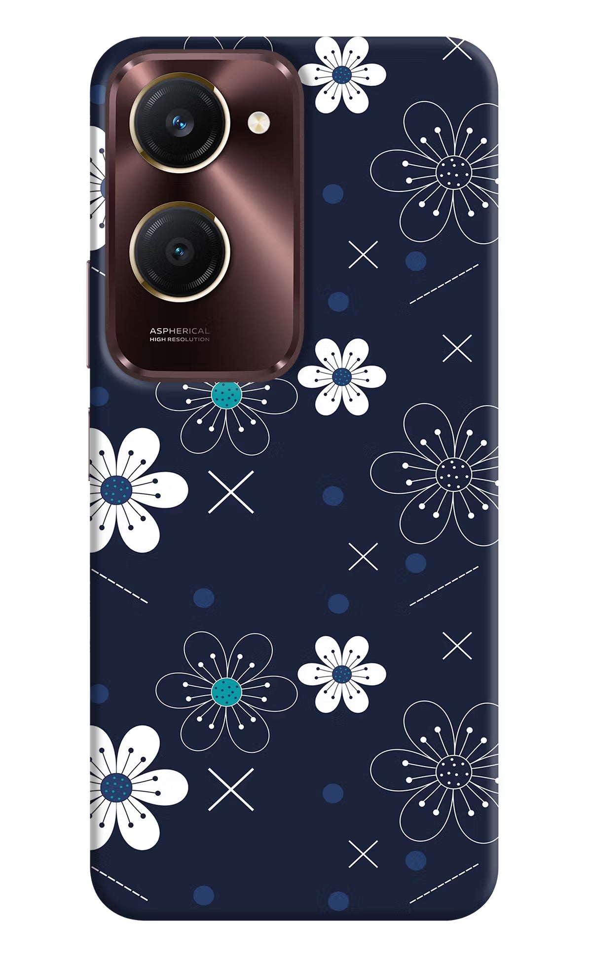 Flowers Vivo Y28s 5G Hard Case Back Cover by Casekaro