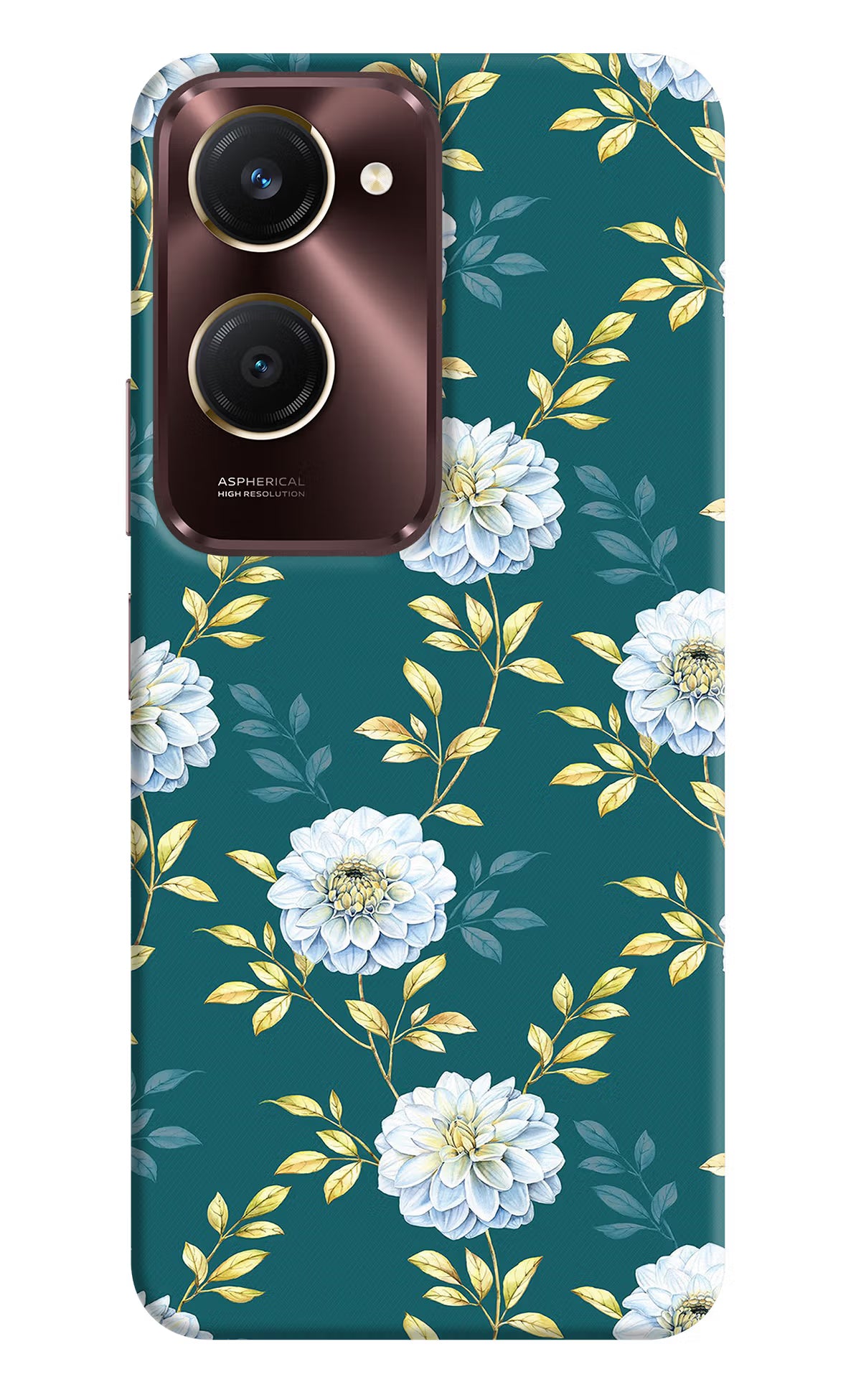 Flowers Vivo Y28s 5G Hard Case Back Cover by Casekaro