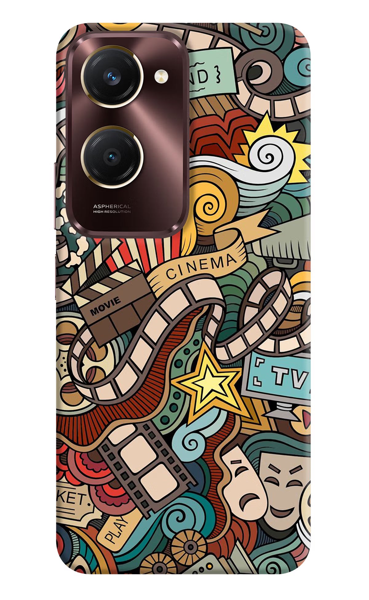 Cinema Abstract Vivo Y28s 5G Hard Case Back Cover by Casekaro