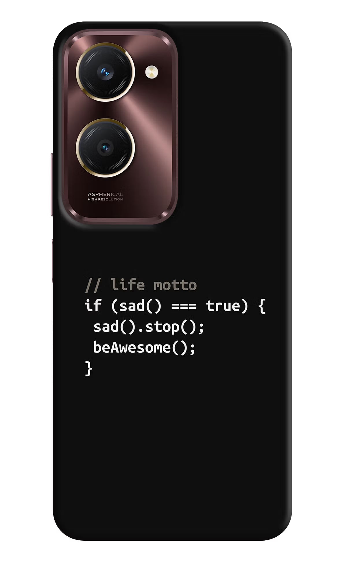 Life Motto Code Vivo Y28s 5G Hard Case Back Cover by Casekaro