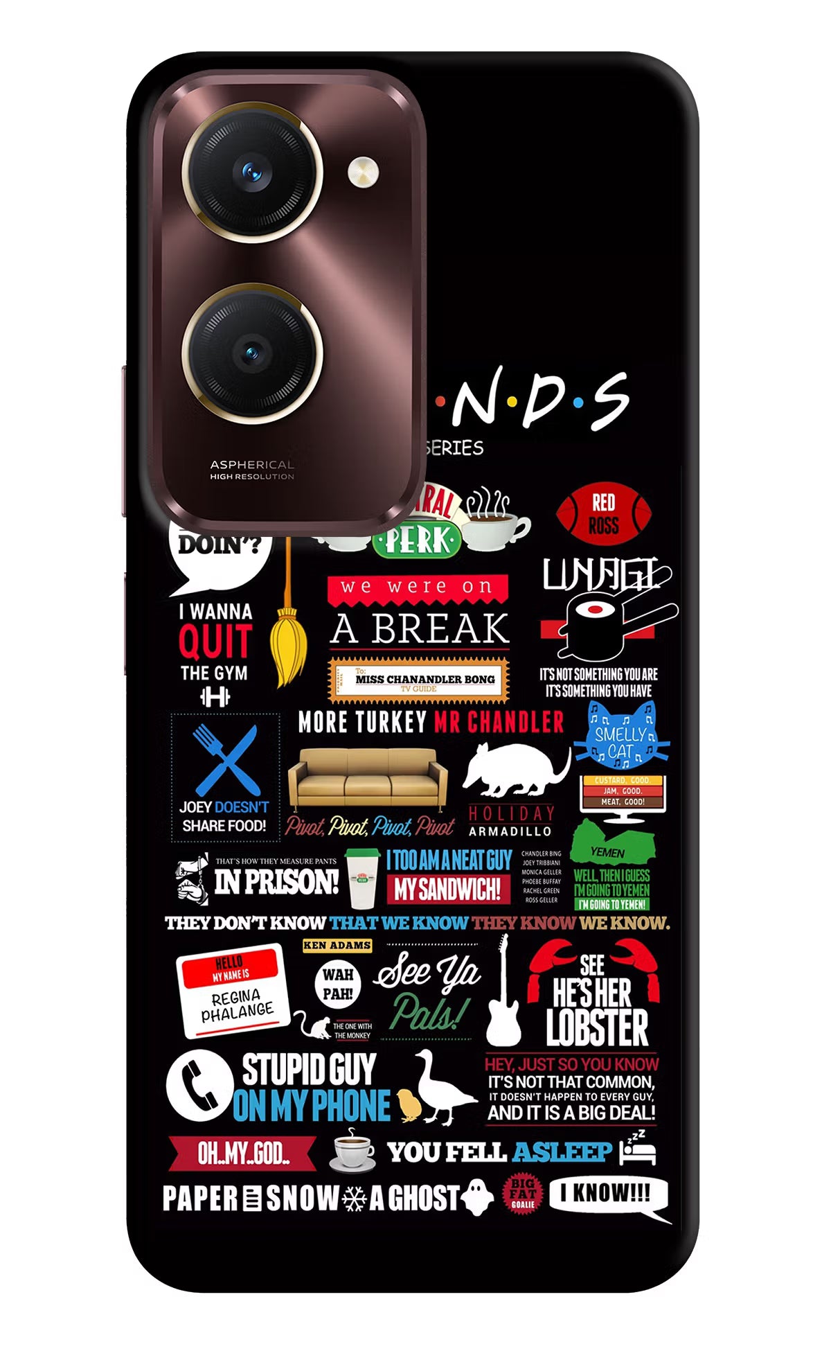 FRIENDS Vivo Y28s 5G Hard Case Back Cover by Casekaro