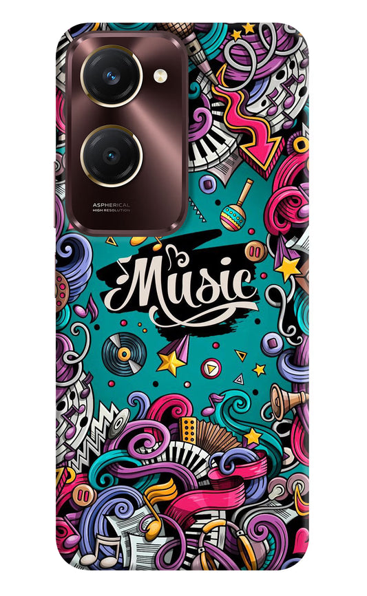 Music Graffiti Vivo Y28s 5G Hard Case Back Cover by Casekaro