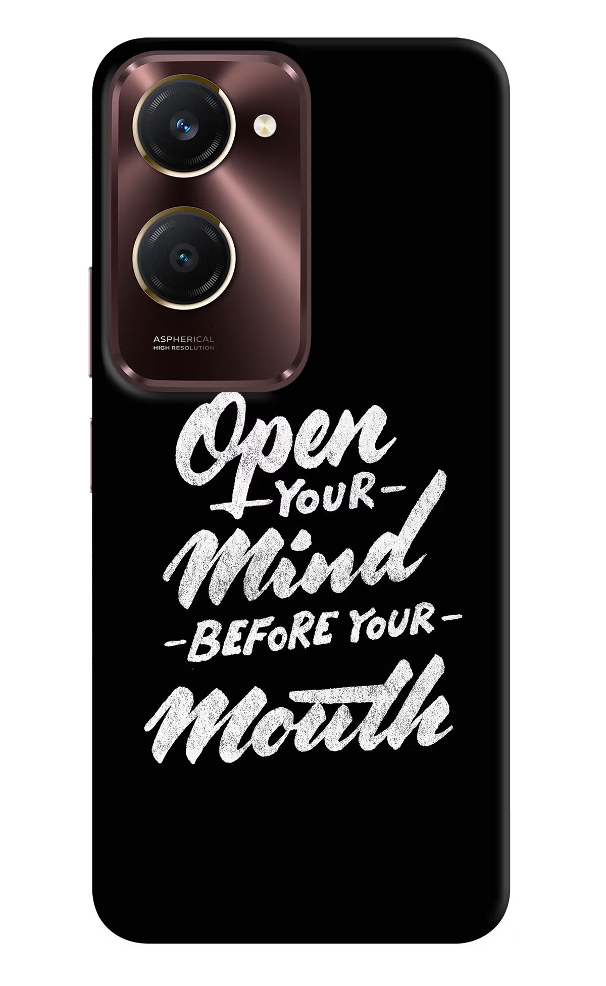 Open Your Mind Before Your Mouth Vivo Y28s 5G Hard Case Back Cover by Casekaro