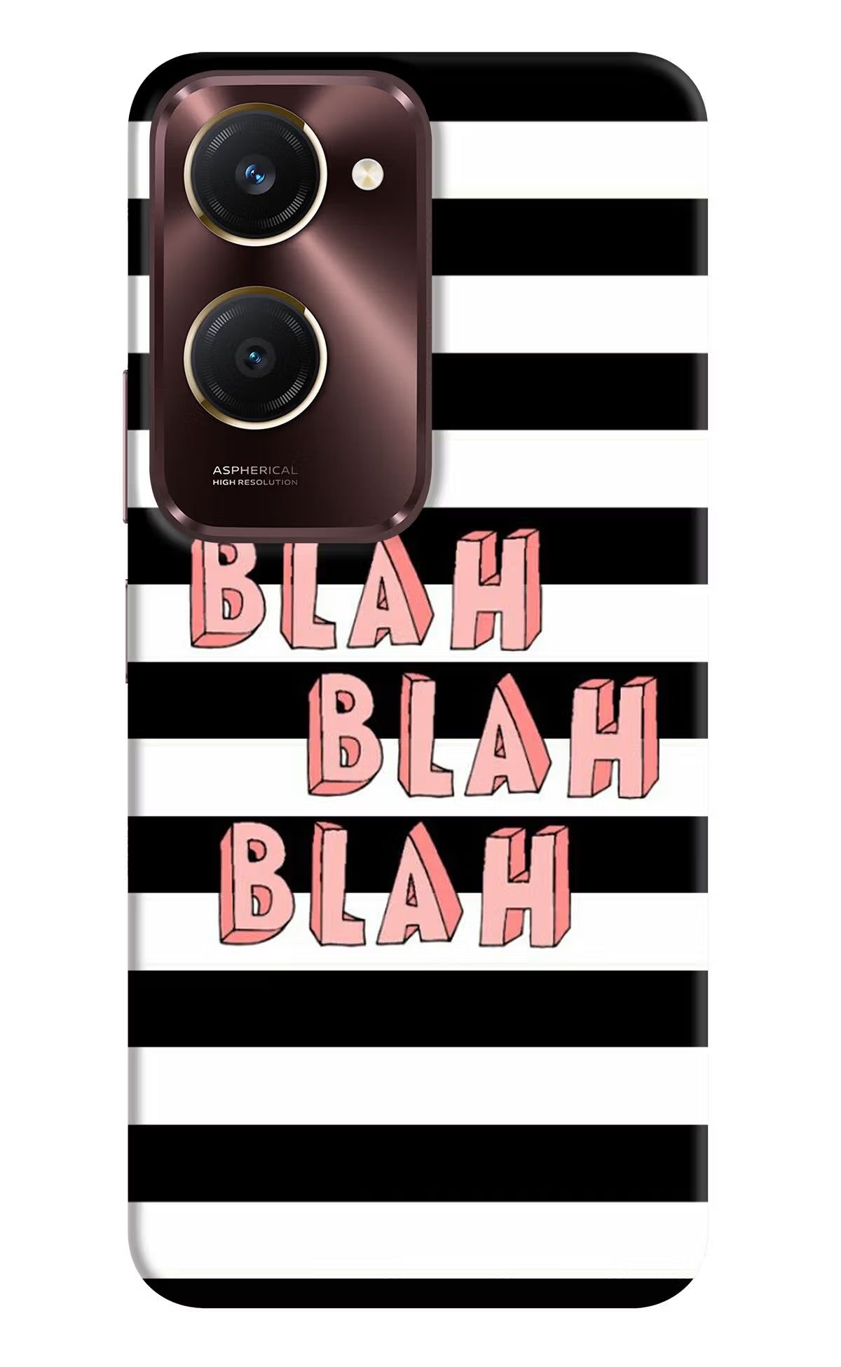 Blah Blah Blah Vivo Y28s 5G Hard Case Back Cover by Casekaro