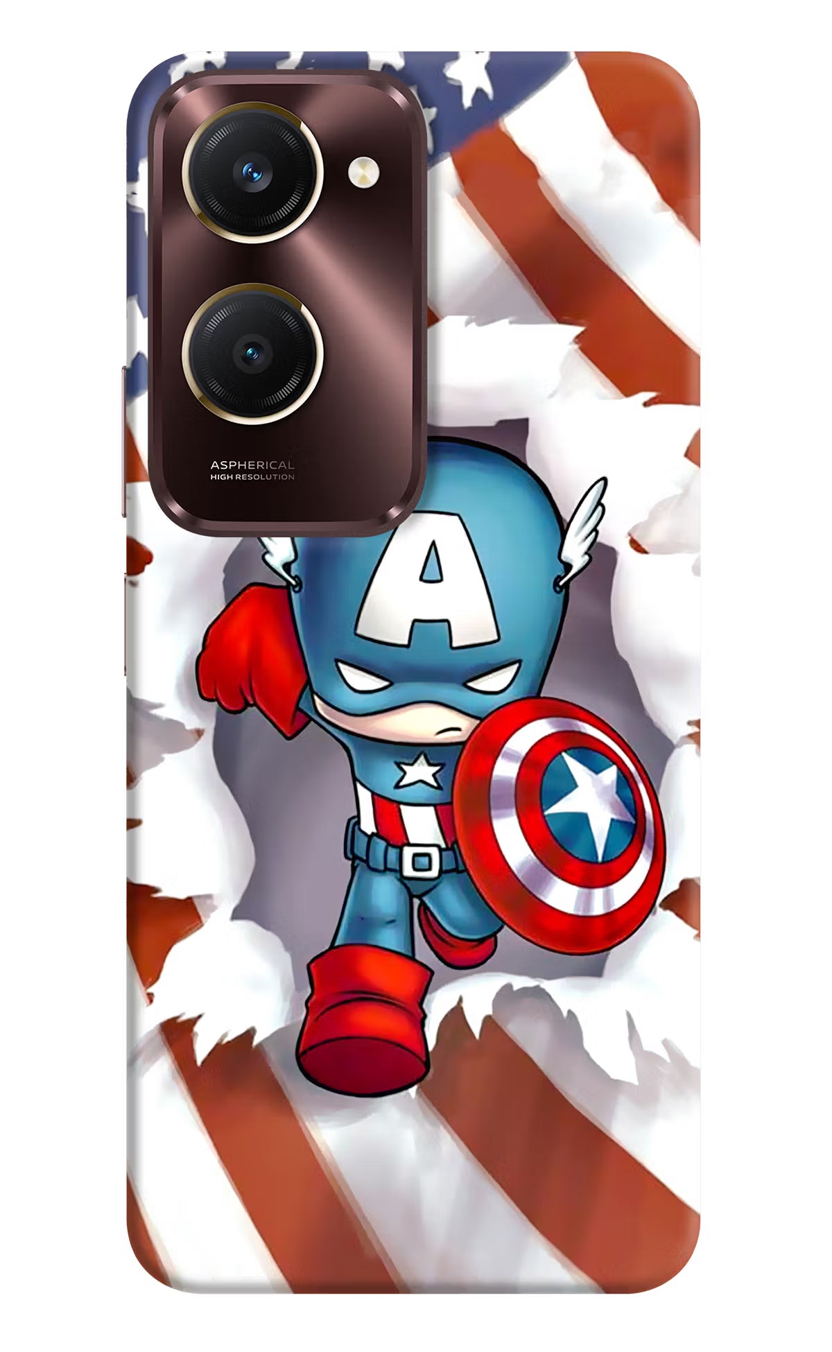 Captain America Vivo Y28s 5G Hard Case Back Cover by Casekaro