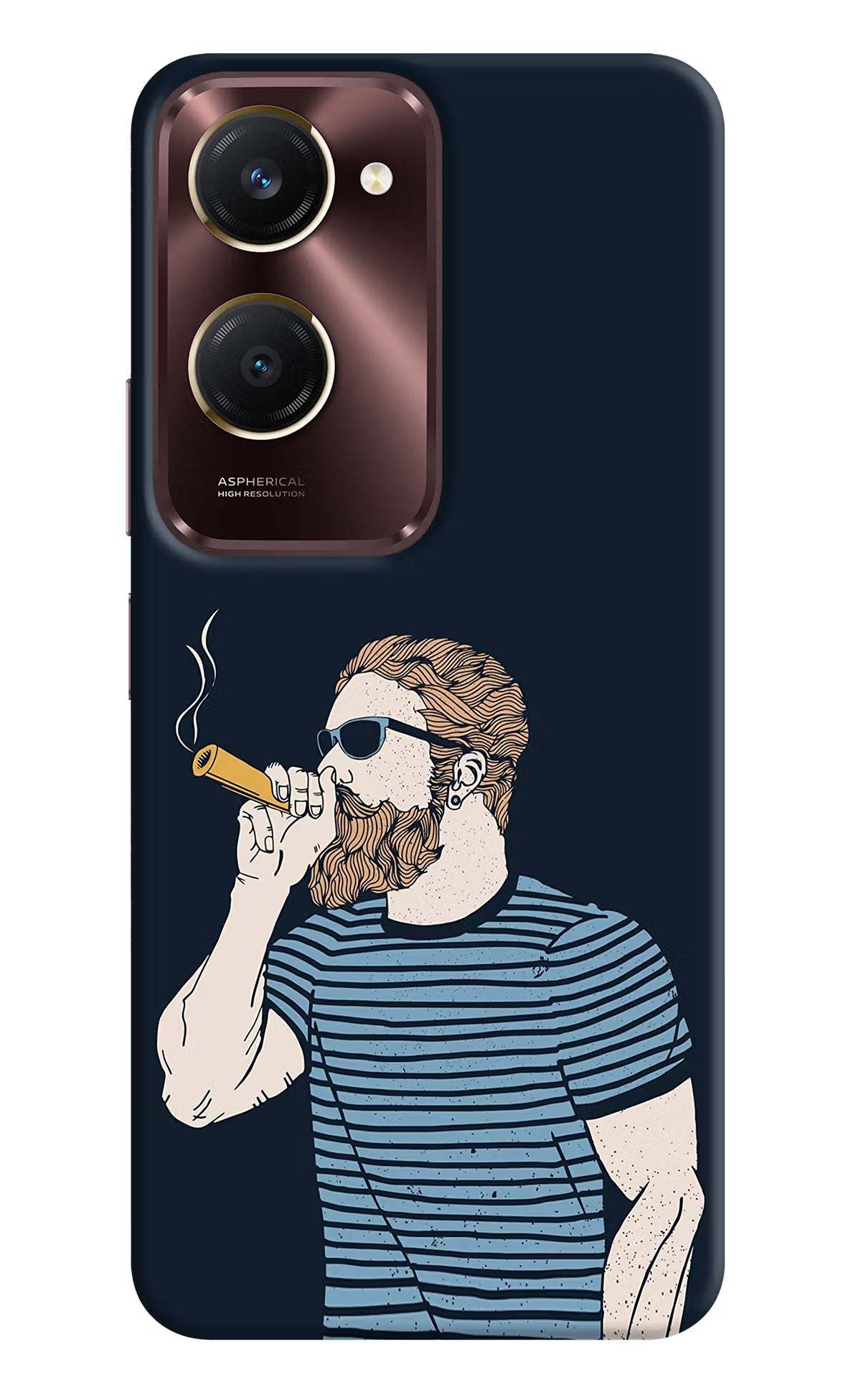 Smoking Vivo Y28s 5G Hard Case Back Cover by Casekaro