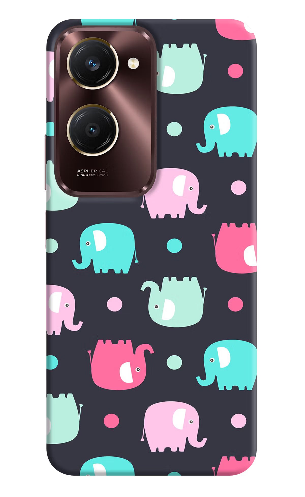 Elephants Vivo Y28s 5G Hard Case Back Cover by Casekaro