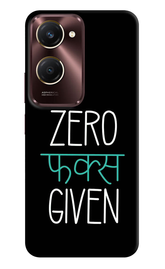 Zero Fucks Given Vivo Y28s 5G Hard Case Back Cover by Casekaro