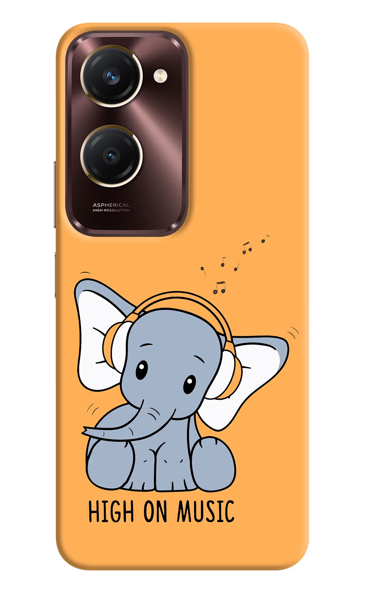 High On Music Vivo Y28s 5G Hard Case Back Cover by Casekaro