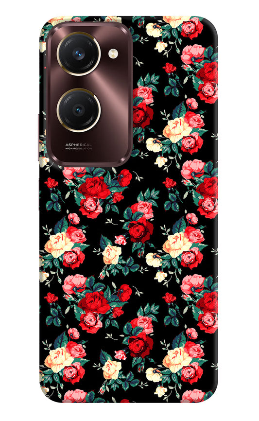 Rose Pattern Vivo Y28s 5G Hard Case Back Cover by Casekaro