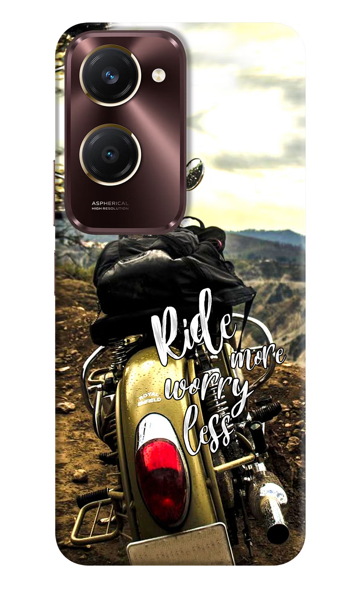 Ride More Worry Less Vivo Y28s 5G Hard Case Back Cover by Casekaro