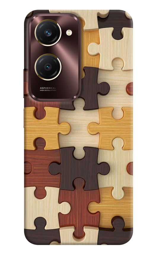 Wooden Puzzle Vivo Y28s 5G Hard Case Back Cover by Casekaro