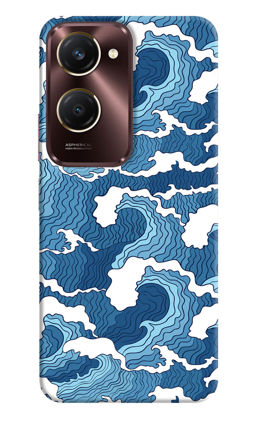 Blue Waves Vivo Y28s 5G Hard Case Back Cover by Casekaro