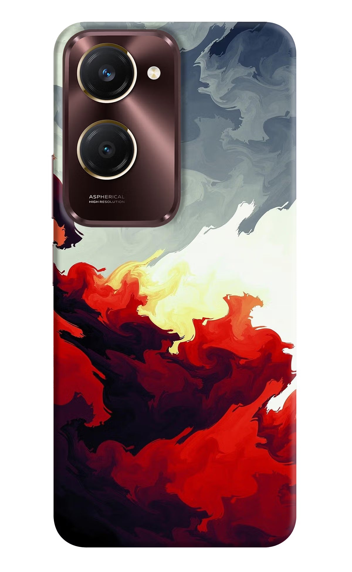Fire Cloud Vivo Y28s 5G Hard Case Back Cover by Casekaro